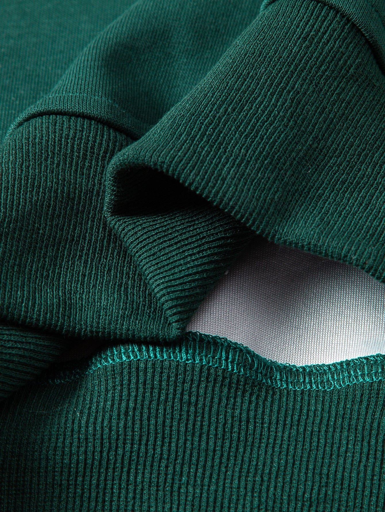 Relax Fit Color Block Polo Collar Sweatshirt