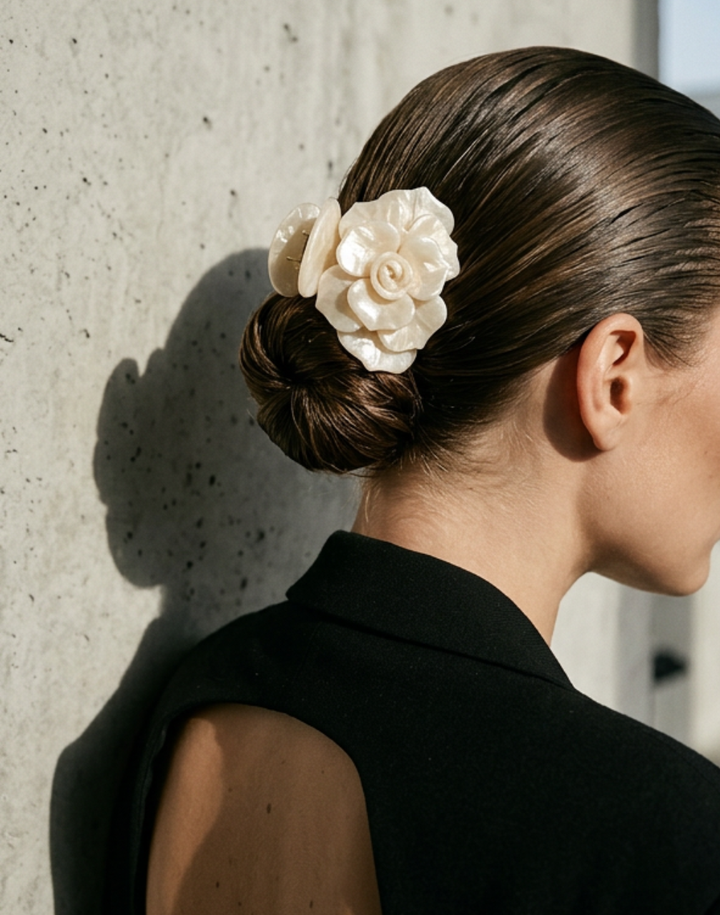 ContourRose Hair Clip – Elegant Floral Design